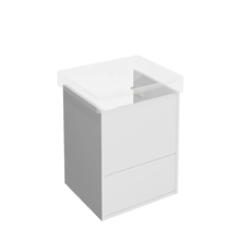 Тумба под раковину Kerama Marazzi Pro 50 см, подвесная, 2 ящика, белая матовая, PRO.50.2.WHT