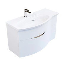 Тумба под раковину Kerama Marazzi Riva 100 см, подвесная, левая, с крепежом, белая матовая, RV.100Lh.WHT.M