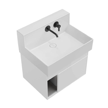 Тумба под раковину Kerama Marazzi Logica M 65 см, подвесная, с подсветкой, цвет белоснежный, LO.M.65.WHT