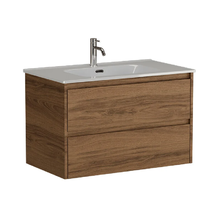 Тумба под раковину Sancos Libra 80, подвесная, дуб чарльстон, LB80ECH