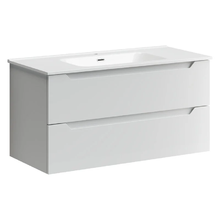 Тумба под раковину Sancos Norma 2.0 100, подвесная, белый глянец, NR2.0100W