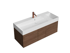 Тумба под раковину Kerama Marazzi Grande GR.120.3.SNUT, 120 см, подвесная, с подсветкой, цвет коричневый