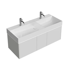 Тумба под раковину Kerama Marazzi Grande, GR.120.3.AGR.M, 120 см, подвесная, с подсветкой, цвет серый