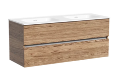 Тумба под сдвоенную раковину Sancos Urban UR120-2ECH, 120 см, подвесная, цвет дуб чарльстон