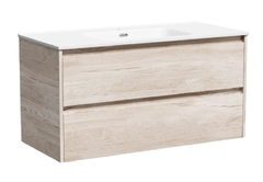 Тумба под раковину Sancos Libra LB100EG, 100 см, подвесная, цвет дуб галифакс натуральный