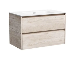 Тумба под раковину Sancos Libra LB80EG, 80 см, подвесная, цвет дуб галифакс натуральный