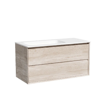 Тумба под раковину Sancos Marmi 2.0 MR2.0100LEG/MR2.0100REG, 100 см, подвесная, цвет дуб галифакс натуральный, левая/правая