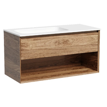 Тумба под раковину Sancos Marmi 1.0 MR1.0100LECH/MR1.0100RECH, 100 см, подвесная, цвет дуб чарльстон, левая/правая