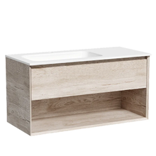Тумба под раковину Sancos Marmi 1.0 MR1.0100EG/MR1.0100REG, 100 см, подвесная, цвет дуб галифакс натуральный, левая/правая