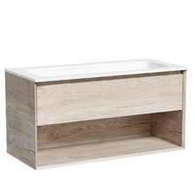 Тумба под раковину Sancos Marmi 1.0 MR1.0100EG, 100 см, подвесная, цвет дуб галифакс натуральный