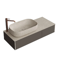 Тумба под раковину Kerama Marazzi Magica MA.120.2EGR.M, 120 см, с подсветкой, цвет вечерний серый матовый