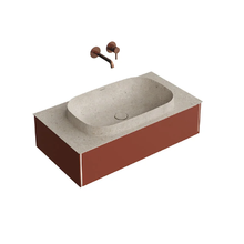 Тумба под раковину Kerama Marazzi Magica MA.90.1VR.M, 90 см, с подсветкой, цвет венецианский красный матовый