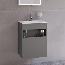 Тумба под раковину Keuco Stageline 32822290001, 46 см, петли слева, цвет инокс матовый