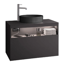 Тумба под раковину Keuco Stageline 32864970100, 80 см, с подсветкой, 1 ящик, цвет вулканит матовый