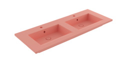 Раковина Bocchi Milano 1111-032-0126, 122 см, фарфор, розовая