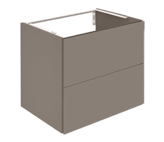 Тумба под раковину Keuco Plan 32963140000, 80 см, подвесная, 2 ящика, цвет трюфель глянцевый