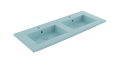 Раковина Bocchi Milano 1111-029-0126, 122 см, фарфор, светло-голубая