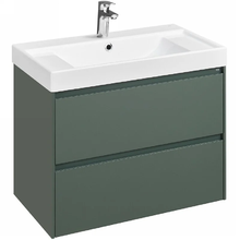 Тумба под раковину Roca Ona 80 см, A857630513, 2 ящика, подвесная, зеленый матовый