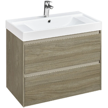 Тумба под раковину Roca Ona 80 см, A857630511, 2 ящика, подвесная, темный вяз