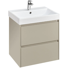 Тумба под раковину Roca Ona 60 см, A857613510, 2 ящика, подвесная, цвет бежево-серый матовый