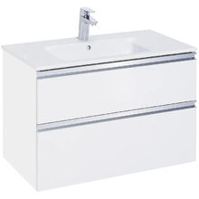 Тумба под раковину Roca The Gap 80 см, 857399806, 2 ящика, подвесная, белый глянцевый