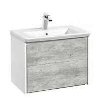 Тумба под раковину Roca Ronda ZRU9303004, 80 см, подвесная, белый матовый/бетон