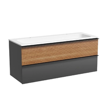 Тумба под раковину Sancos Delta 120 см, подвесная, цвет дуб красный/графит, DL120GR