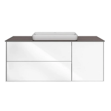 Тумба под раковину Kerama Marazzi Plaza Modern 120 см, подвесная, цвет белый, PLB.M.120.3WHT