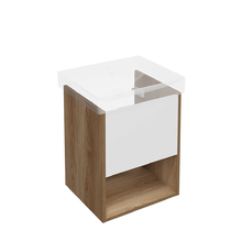 Тумба под раковину Kerama Marazzi Pro 50 см, подвесная, 1 ящик, цвет вяз, PRO.50.1.OLM