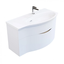 Тумба под раковину Kerama Marazzi Riva 100 см, подвесная, правая, белая матовая, RV.100Rh.WHT.M