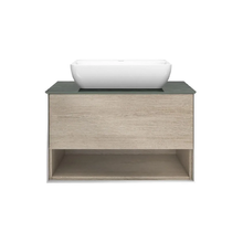 Тумба под раковину Kerama Marazzi Plaza Modern 80 см, подвесная, с открытой полкой, цвет дуб орегон, PLB.M.80.1.OAK.O
