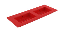Раковина Bocchi Milano 1111-019-0126, 122 см, фарфор, красная
