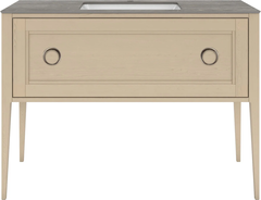 Тумба под раковину Kerama Marazzi Plaza Classic Neo 120 см, напольная, ящик 1+1, цвет капучино матовый, PL.CN.120.1+1CAP.M