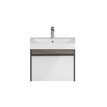 Тумба под раковину Kerama Marazzi Modula 70 см, подвесная, с ящиком, цвет арабика/белый, MOD.70.1+1AR