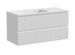 Тумба под раковину Sancos Snob R 100 см подвесная, левая, Bianco, SNR100LW