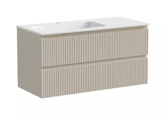 Тумба под раковину Sancos Snob R 100 см подвесная, левая, Beige Soft, SNR100LCE