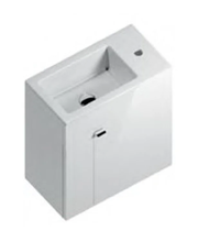 Тумба под раковину Kerama Marazzi Lato 50 см, подвесная, белая глянцевая, LA.50.WHT