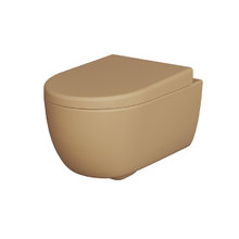 Подвесной унитаз Ambassador Abner 103T20501R, безободковый, цвет темно-бежевый матовый