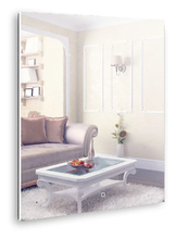 Зеркало Azario Алмина 80 x 100 см, с LED подсветкой, диммер, сенсорный выключатель, белый, LED-00002315