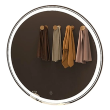 Зеркало Azario Olivia D80 см, с LED подсветкой, диммер, сенсорный выключатель, белый, CS00066641