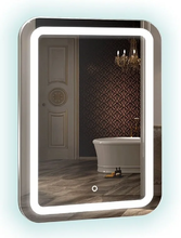 Зеркало Azario Мальта 40 x 70 см, с LED подсветкой, диммер, сенсорный выключатель, белый, ФР-00001372