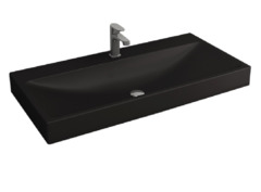 Раковина Bocchi Scala Arch 1079-004-0126, 100 см, фарфор, цвет черный матовый