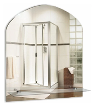 Зеркало Loranto Арка 00000000237 50 x 58 см с полкой, белый