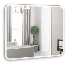 Зеркало Azario Стив 80 x 68 см, с LED подсветкой, диммер, сенсорный выключатель, белый, ФР-00001137