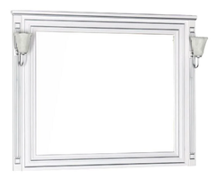 Зеркало Aquanet Паола 120 00181768, цвет белый патина-серебро