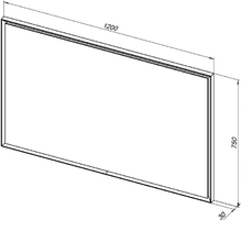 Зеркало Allen Brau Activity 1.340030.WM, 120 см, с LED-подсветкой, с сенсорным выключателем, белый матовый