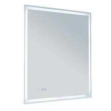 Зеркало Aquanet Оптима 288964, 70 см, с LED подсветкой, часами, цвет белый матовый