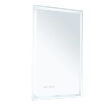 Зеркало Aquanet Оптима 288962, 50 см, с LED подсветкой, часами, цвет белый матовый