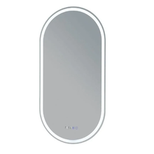 Зеркало Aquanet Монте 288970, 50 см, с LED подсветкой, часами, цвет белый матовый