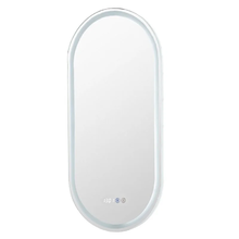 Зеркало Aquanet Монте 288969, 45 см, с LED подсветкой, часами, цвет белый матовый